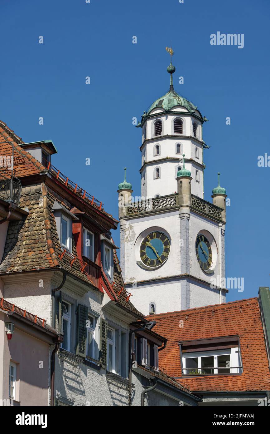 Blaserturm, Ravensburg, Oberschwaben, Baden-Württemberg, Alemania, Europa Foto de stock