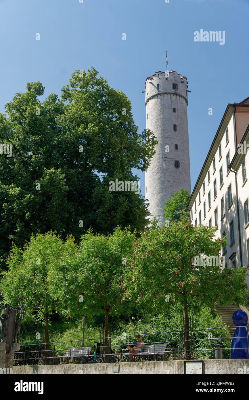Turm Mehlsack, Ravensburg, Baden-Württemberg, Alemania, Europa Foto de stock