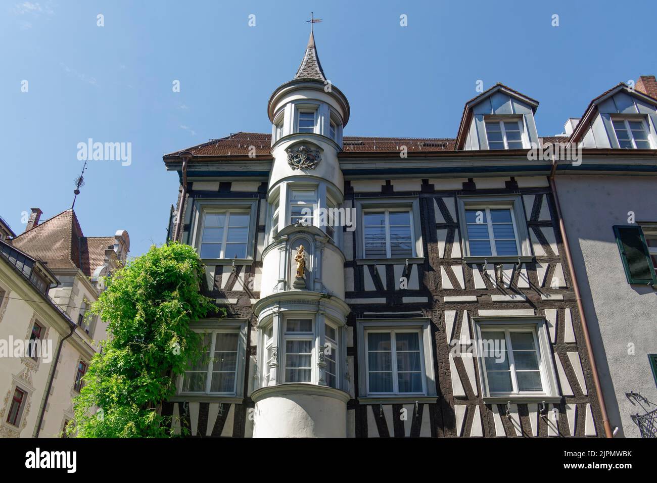 Fachwerkhaus Marktgasse, Ravensburg, Baden-Württemberg, Alemania Foto de stock