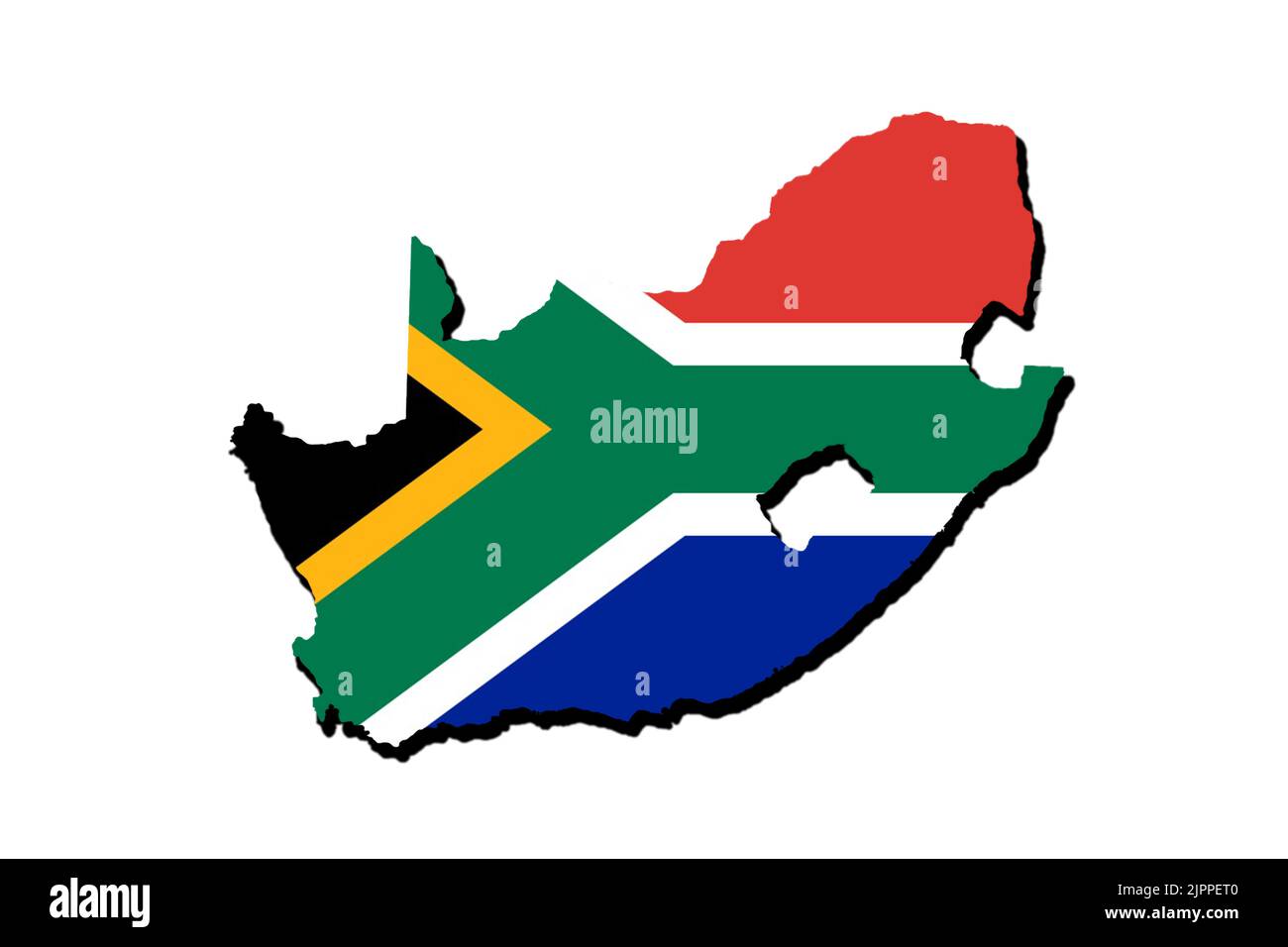 South africa map illustration flag Imágenes recortadas de stock - Alamy