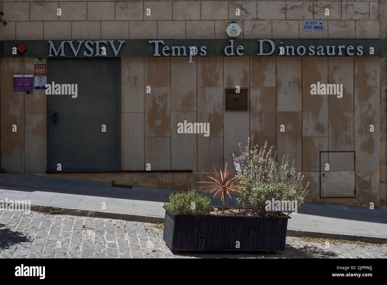 Museo de la época de los dinosaurios - Morella turística, Castellón, Comunidad Valenciana, España, Europa Foto de stock
