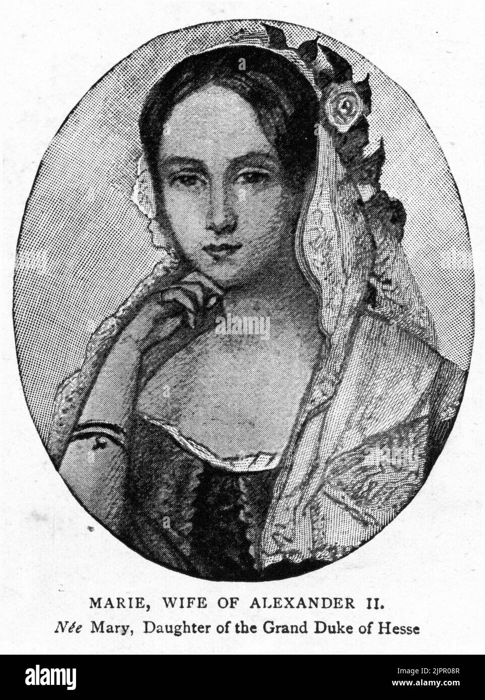 María Alexandrovna, nacida la princesa María de Hesse y por el Rin (1824 – 1880), emperatriz de Rusia como la primera esposa y consejero político del emperador Alejandro II Foto de stock