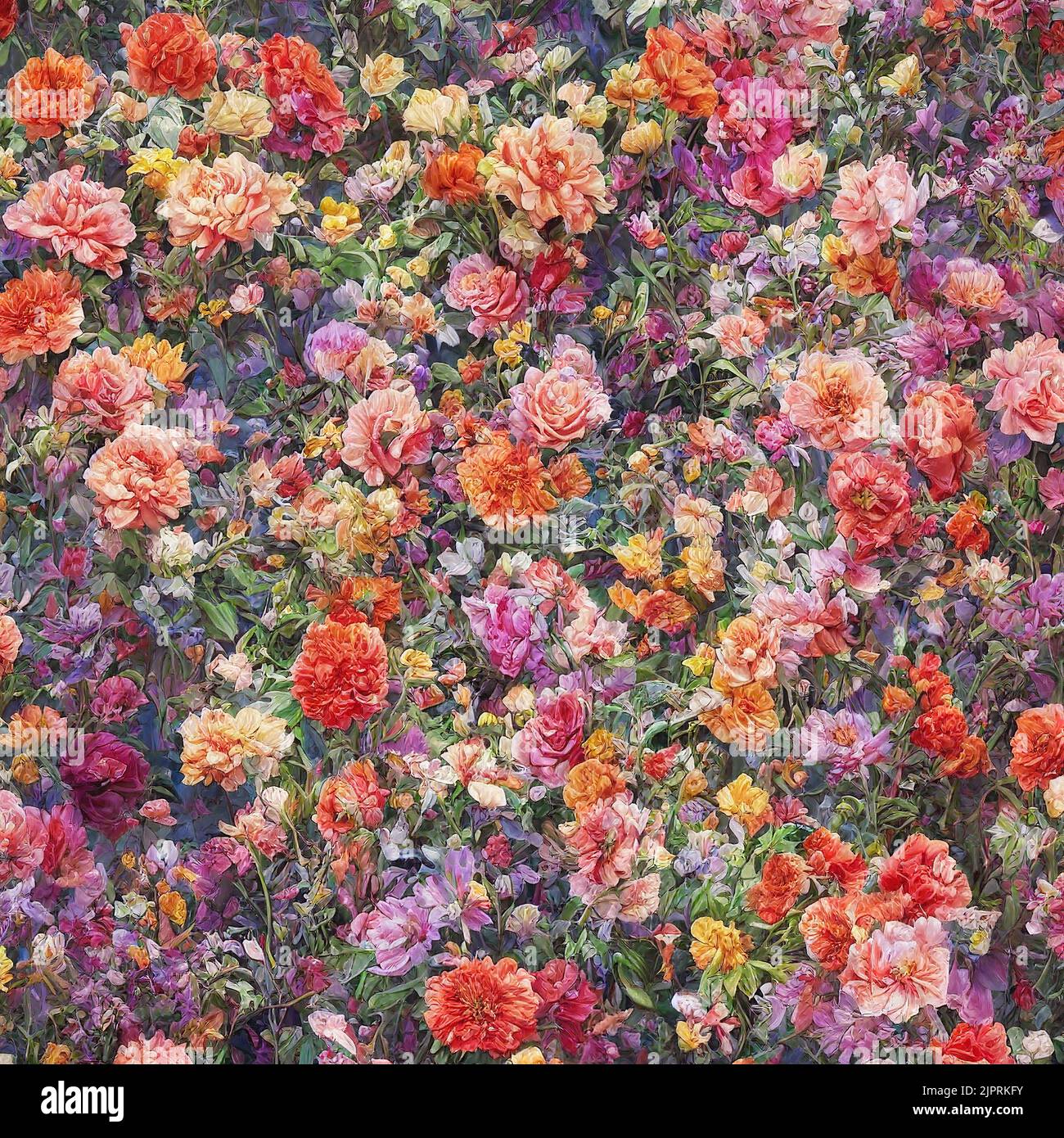 3d representación de la ilustración hermosa del fondo de la flor salvaje Foto de stock