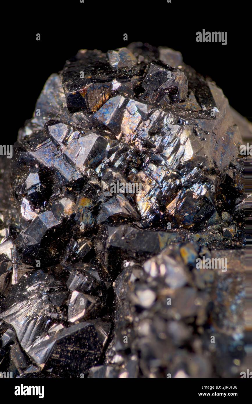 Mineral de esfalerita, cristales de sulfuro Foto de stock