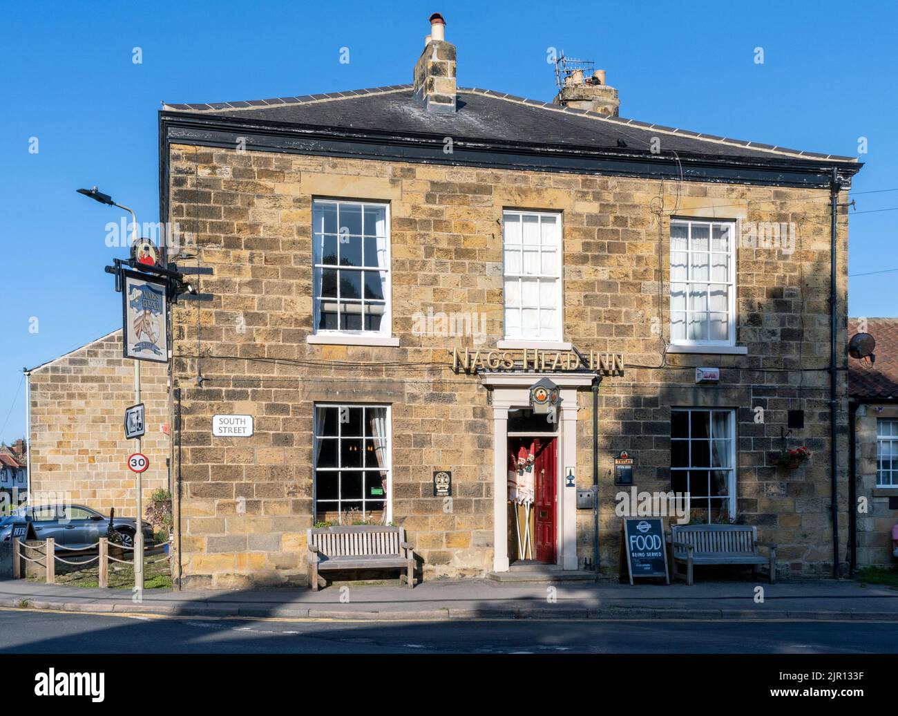 The Nags Head Inn - (casa pública) - 35 High Street, Scalby, Scarborough, North Yorkshire, Inglaterra, REINO UNIDO Foto de stock