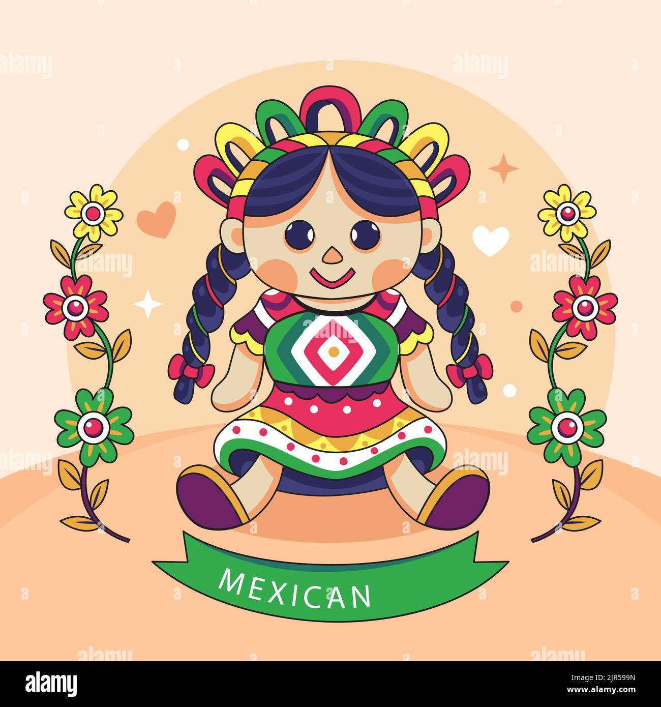 Muñeca mexicana Imágenes vectoriales de stock - Alamy