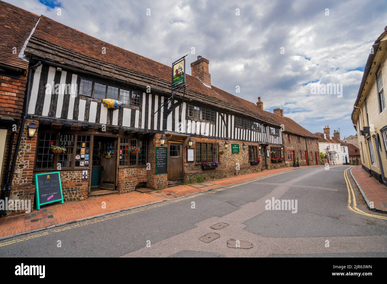 The George Inn, Alfriston, East Sussex, Inglaterra, Reino Unido Foto de stock