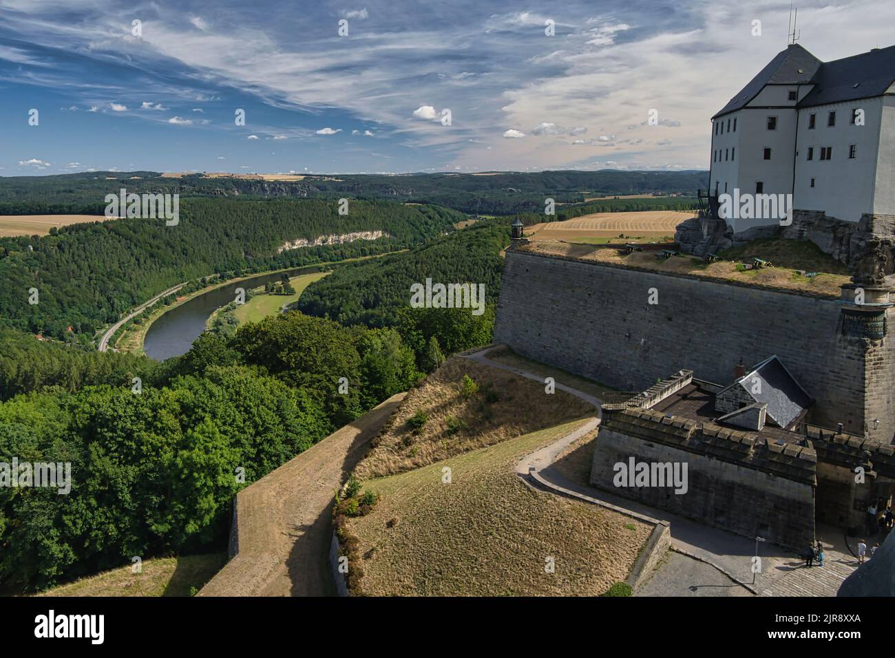 fortaleza königstein de la suiza sajona Foto de stock