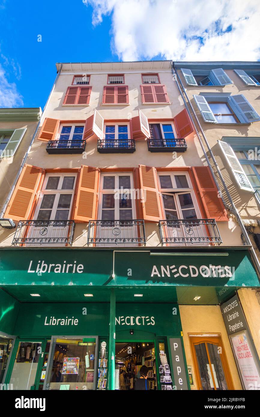 Apartments Above 'Anécdotas' Bookhop en Rue du Consulat, Limoges, Haute-Vienne (87), Francia. Foto de stock