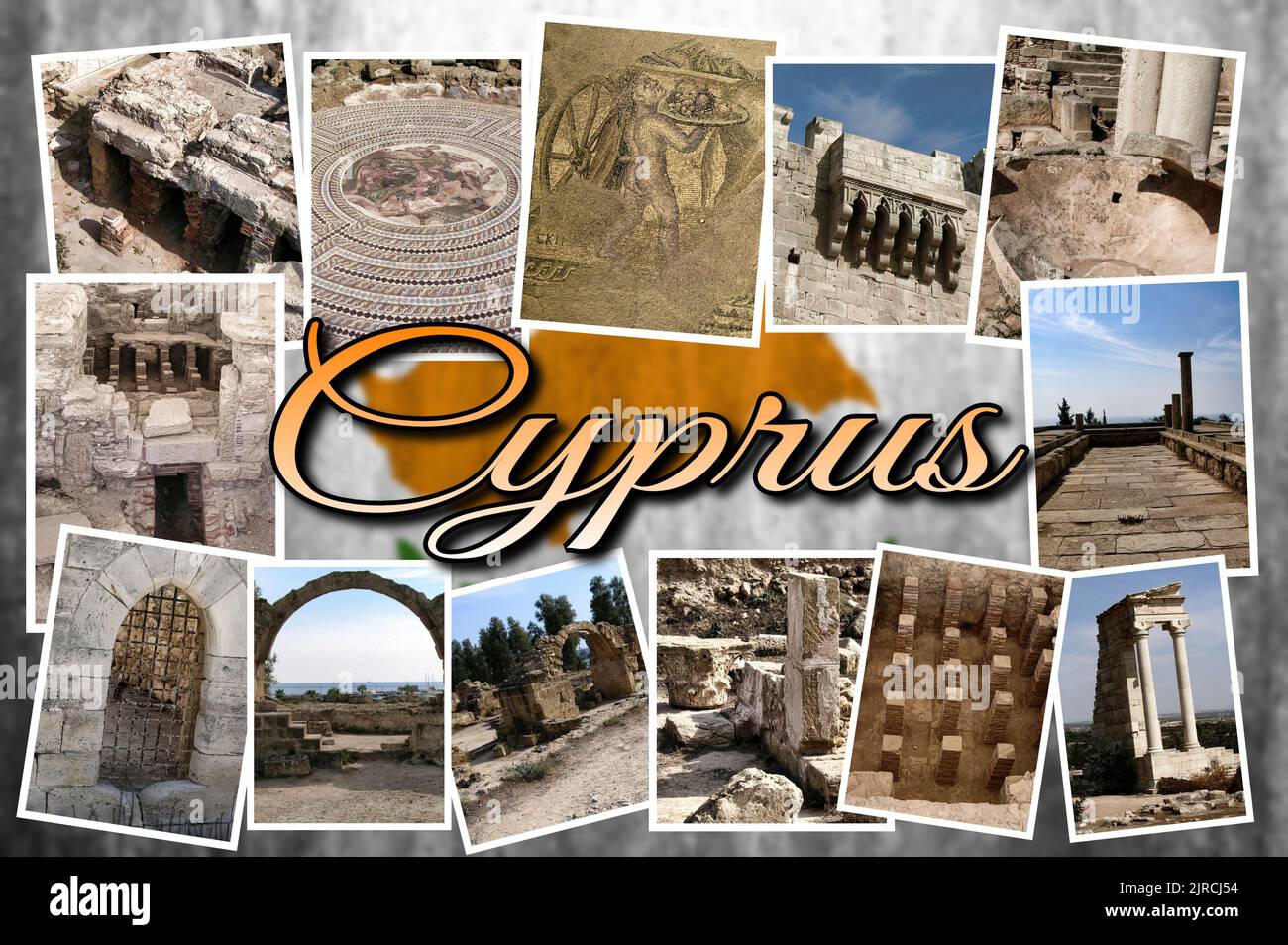 Los hermosos sitios arqueológicos de Chipre nos llevan al pasado en tiempos en que el Mediterráneo era la cuna de la civilización occidental. (2) Foto de stock