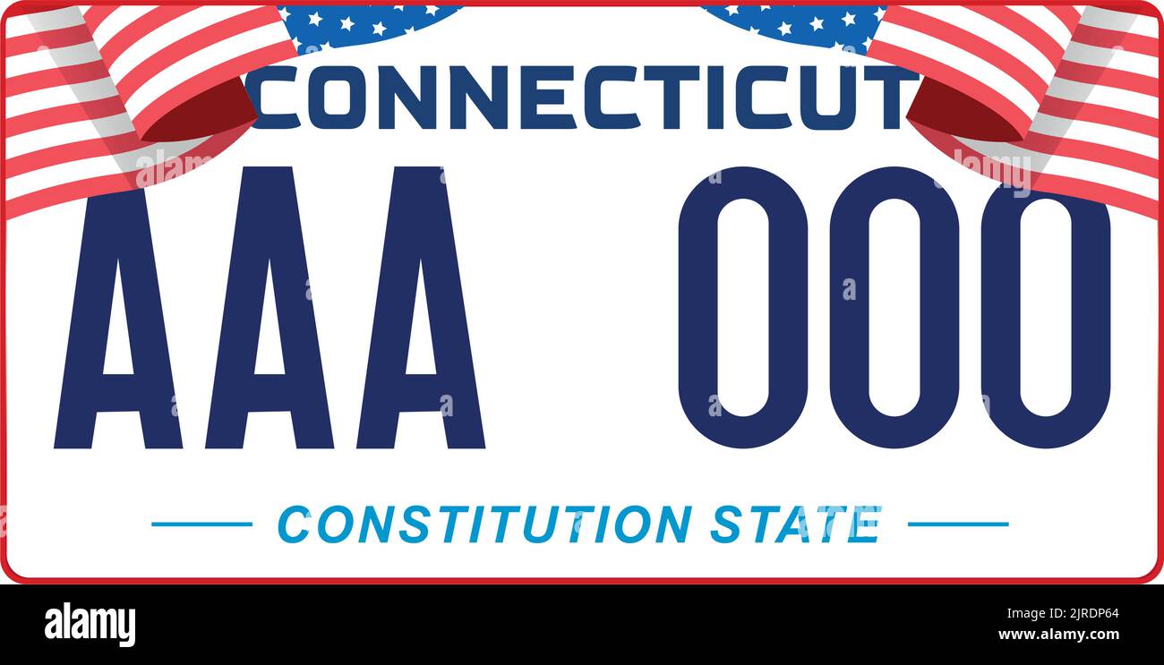 Marcado de placas de vehículos en Connecticut en Estados Unidos de