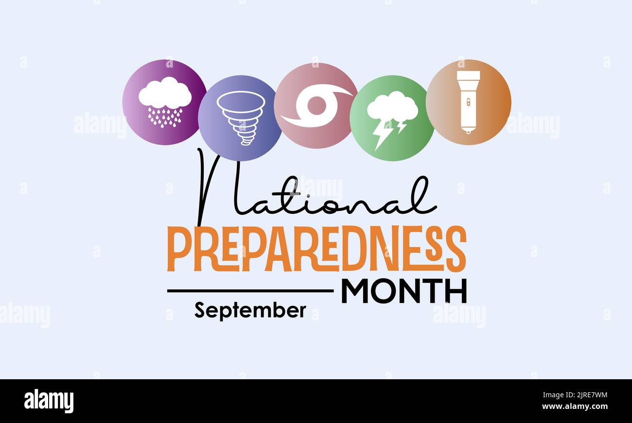 Concepto de diseño de ilustración vectorial del mes de preparación nacional observado cada mes de septiembre. Ilustración del Vector