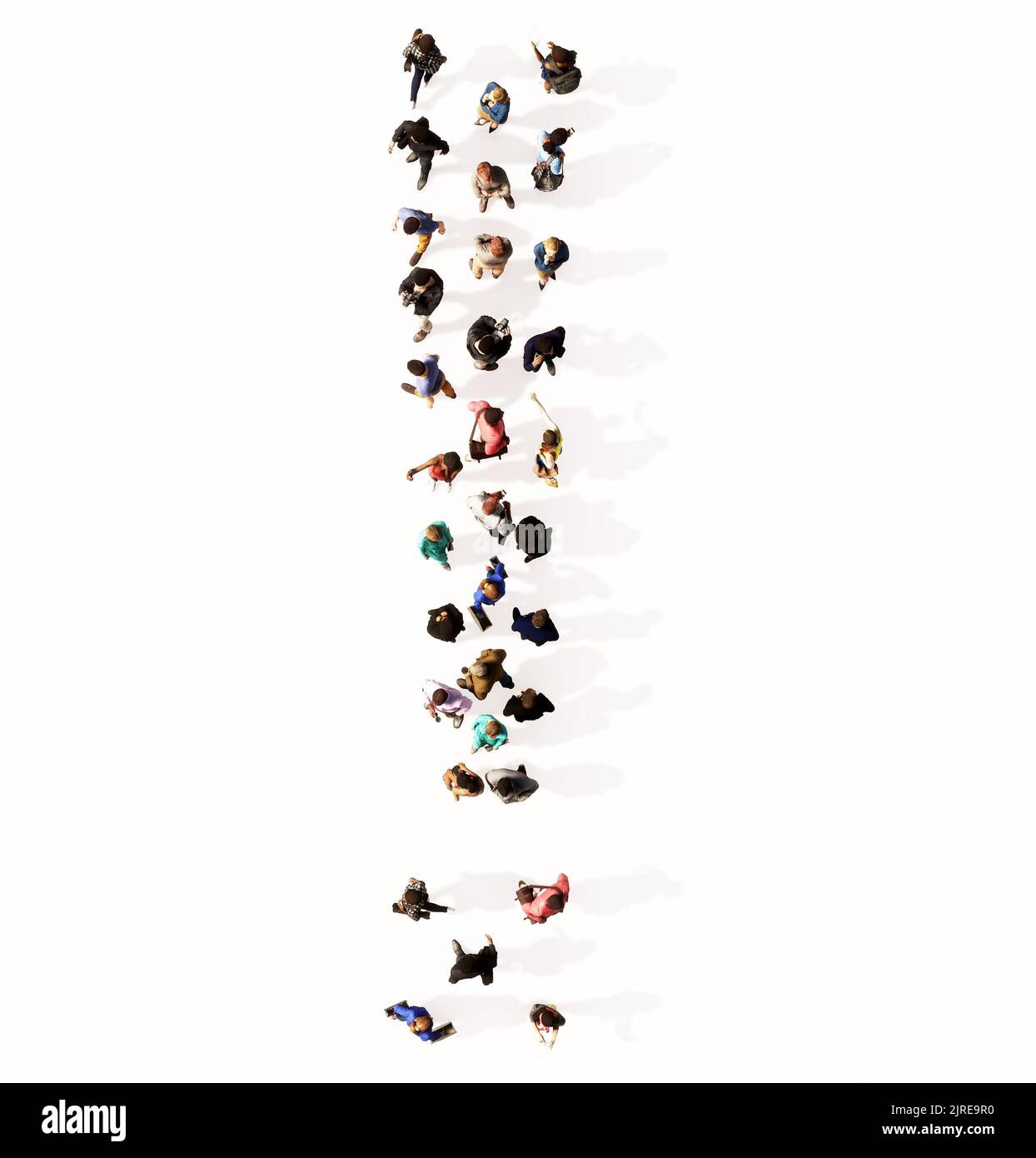Concepto o comunidad conceptual grande de personas que forman el ! fuente. 3d metáfora