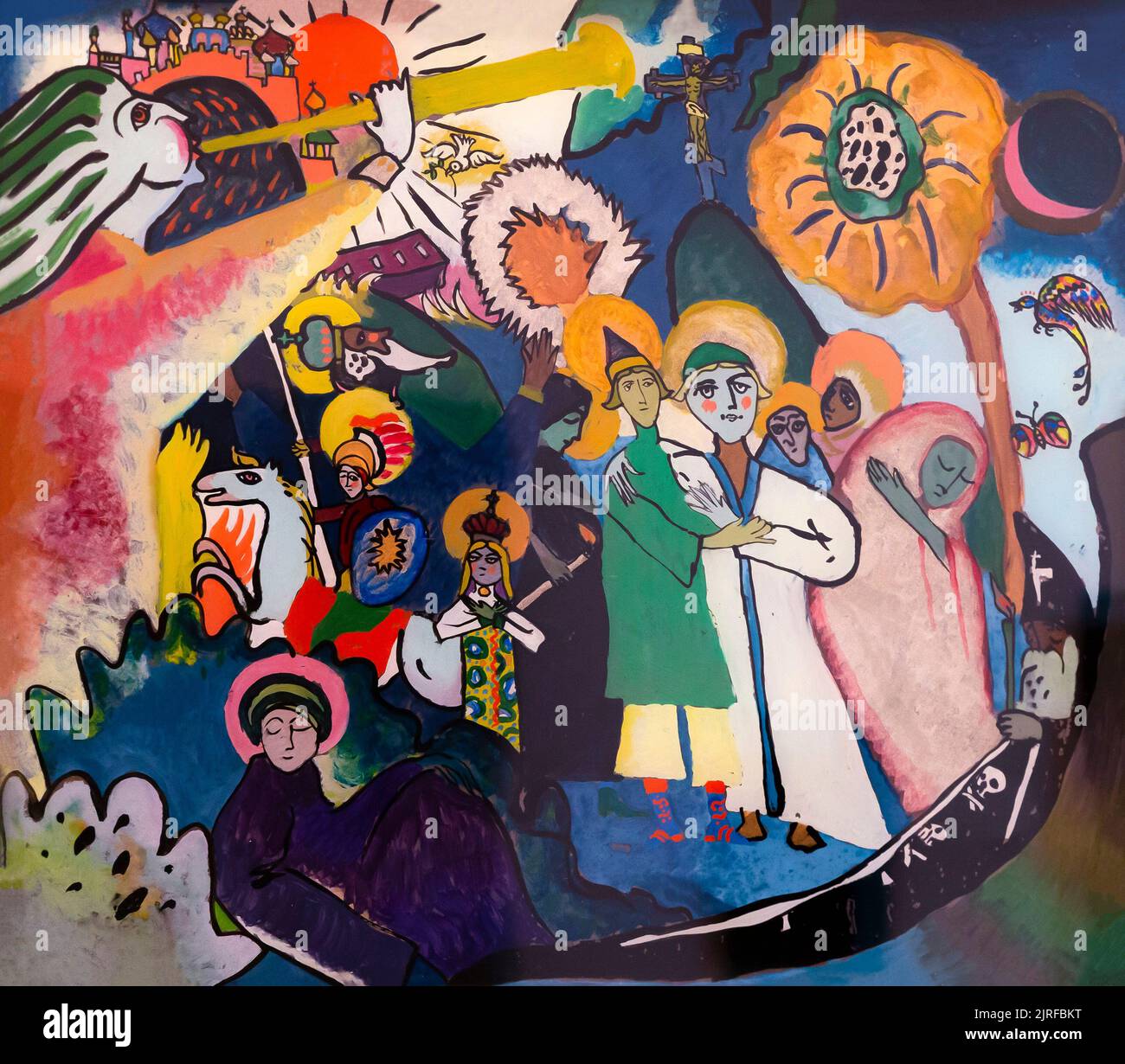 Todos los Santos, Día 1, Wassily Kandinsky, 1911, Lenbachhaus, Munich, Alemania, Europa Foto de stock