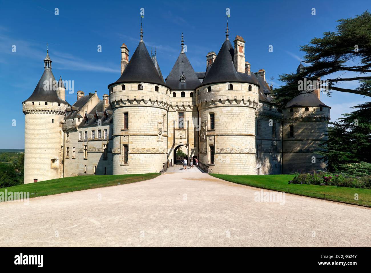 Chaumont Francia. Castillo de Chaumont sur Loire Foto de stock
