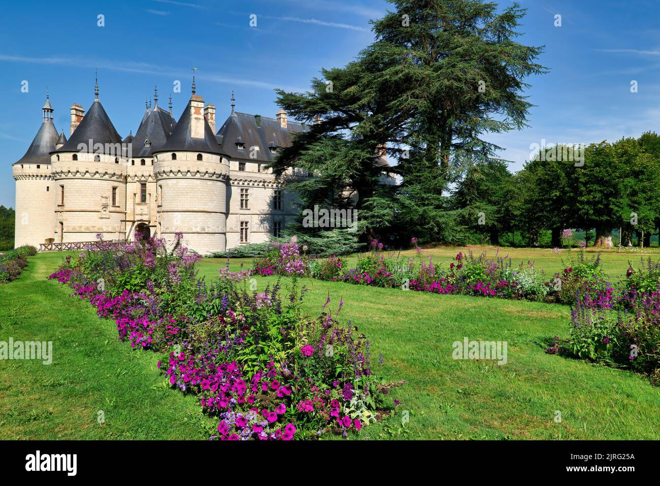 Chaumont Francia. Castillo de Chaumont sur Loire Foto de stock