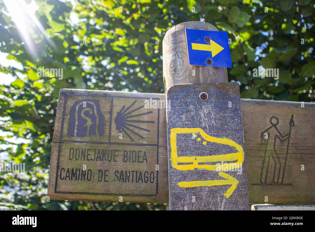 Símbolos del Camino de Santiago. Concepto de peregrinación. Señales de