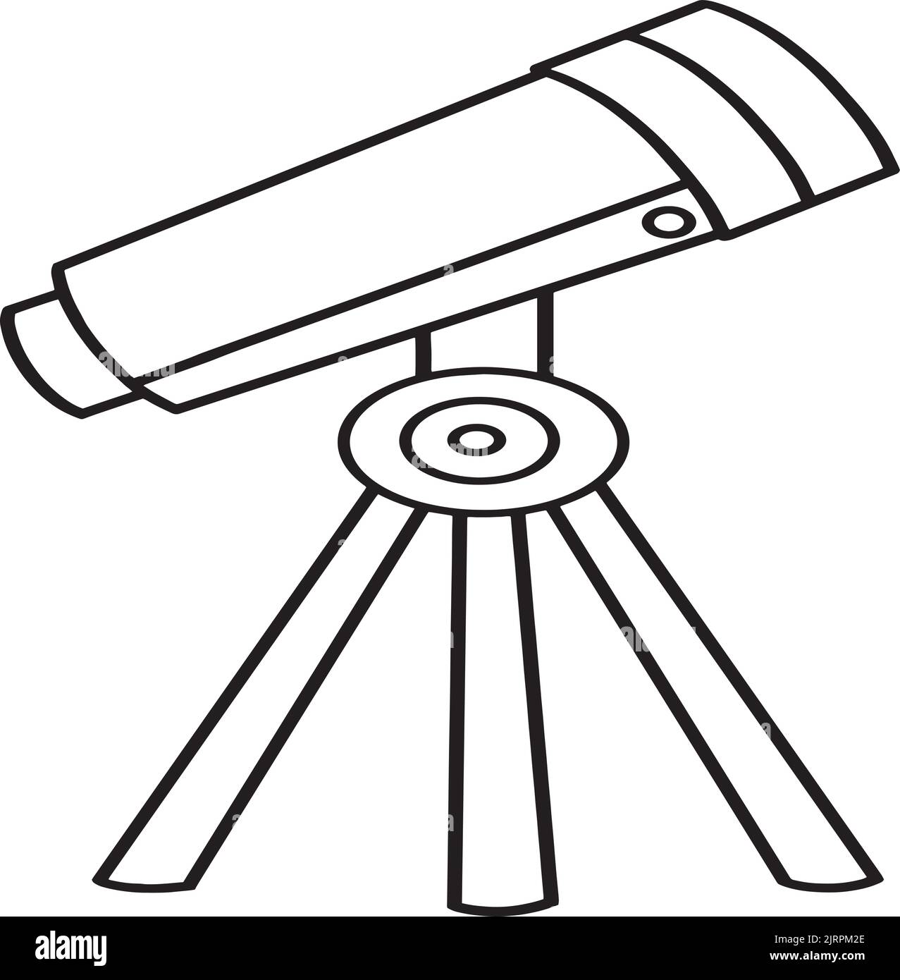 Página para colorear de telescopio para niños