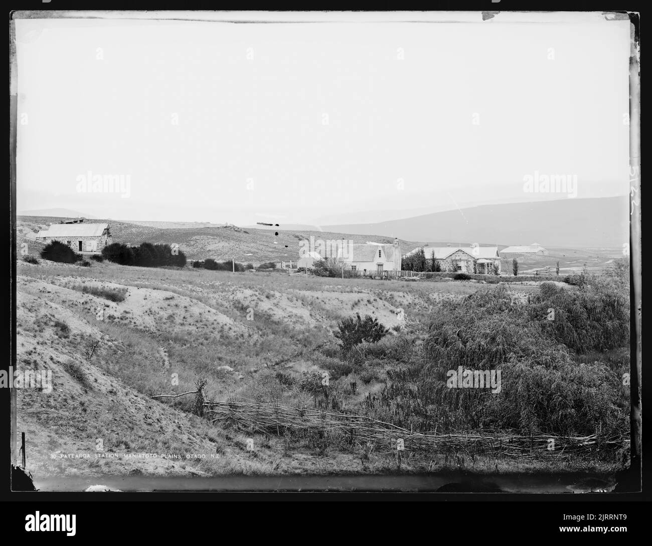Patearoa Station, Llanuras de Maniototo, Otago, NZ, 1877, Otago, por William Hart, Hart, Campbell & Co Foto de stock