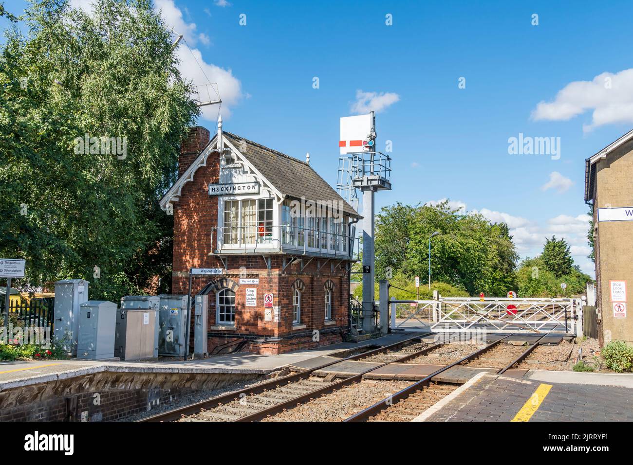 Heckington station signal box, Heckington Lincolnshire 2022 Foto de stock