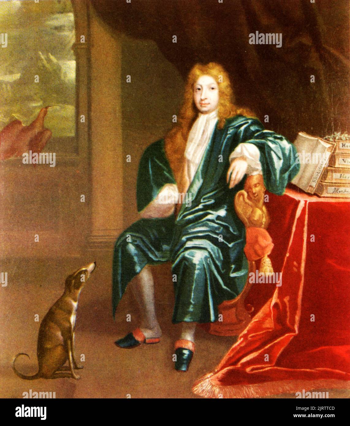 John Dryden, (1631-1700), siglo 18th. Después de James Maubert (1666-1746). John Dryden (1631-1700), poeta, crítico literario, traductor y dramaturgo inglés que fue nombrado el primer poeta laureado de Inglaterra en 1668. Foto de stock