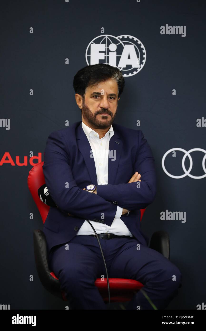 Mohammed Bin Sulayem Presidente de la FIA durante el GP de Bélgica, 2528 de agosto de 2022 en