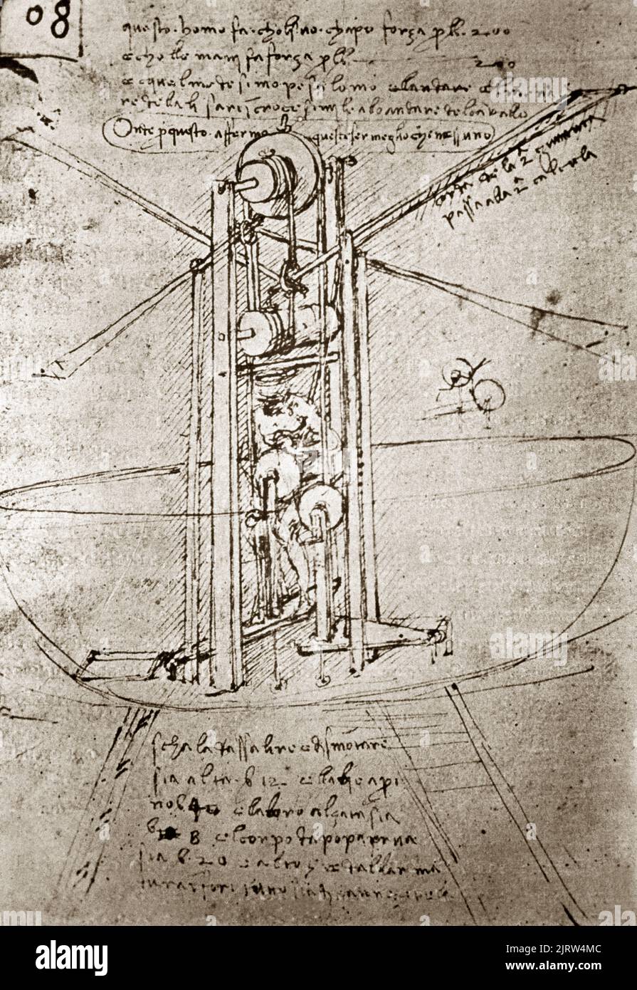 Antiguo diagrama islámico de un mecanismo científico Foto de stock