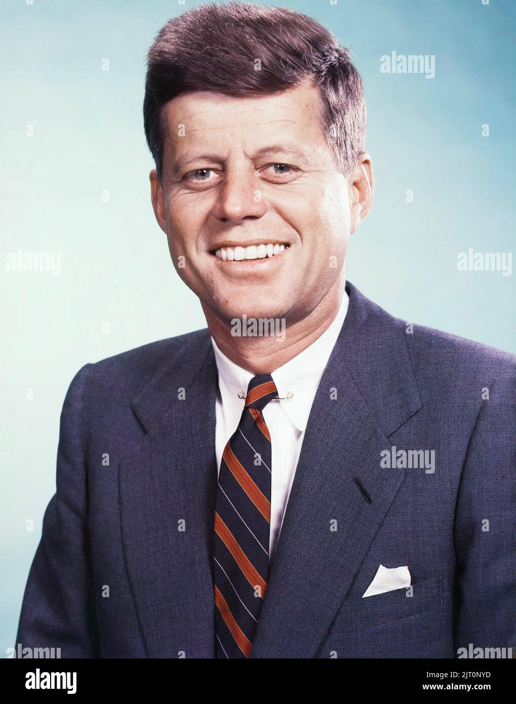 OHN F. KENNEDY (1917-1963) como Presidente de los Estados Unidos en 1963 Foto de stock