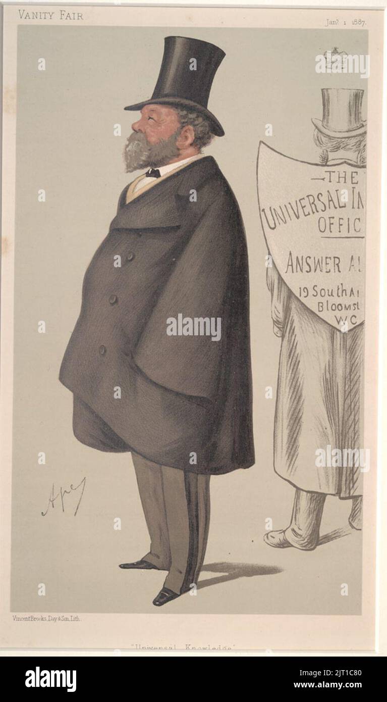 Charles Wilde, Vanity Fair, 1887-01-01. Foto de stock