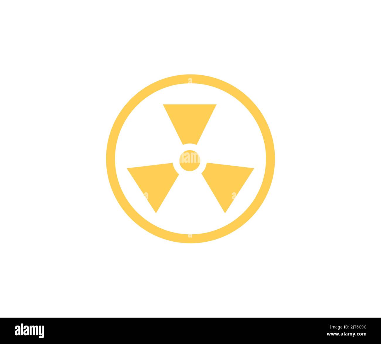 Peligro: Señales amarillas del vector. Signo de radiación, signo de peligro biológico, logotipo de signo tóxico. Símbolo del diseño e ilustración de vectores de alerta de amenazas radioactivas. Ilustración del Vector