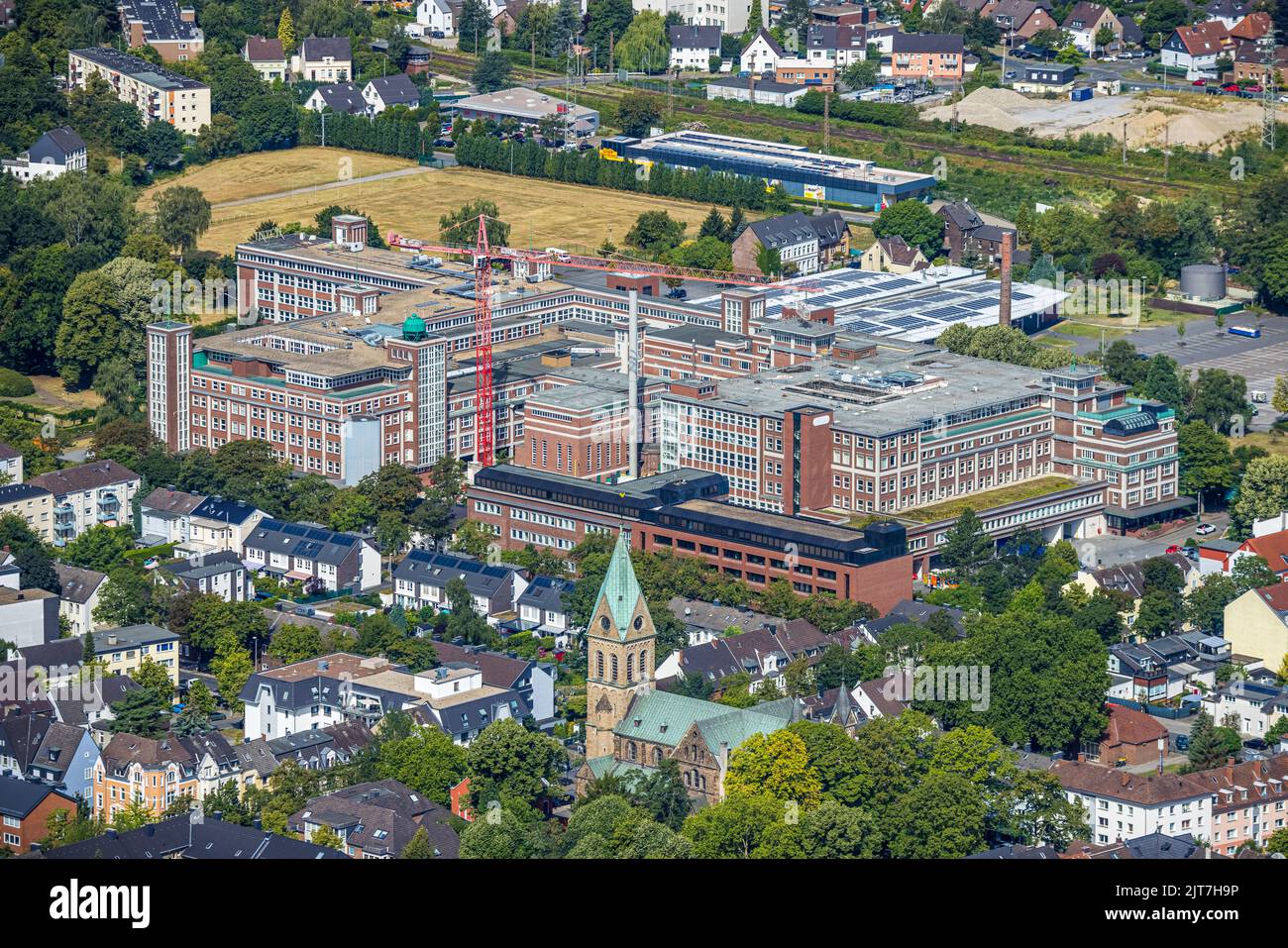 Atu Mülheim An Der Ruhr Speldorf Fotografía aérea, Standardkessel Baumgarte GmbH, Herz Jesu Kirche