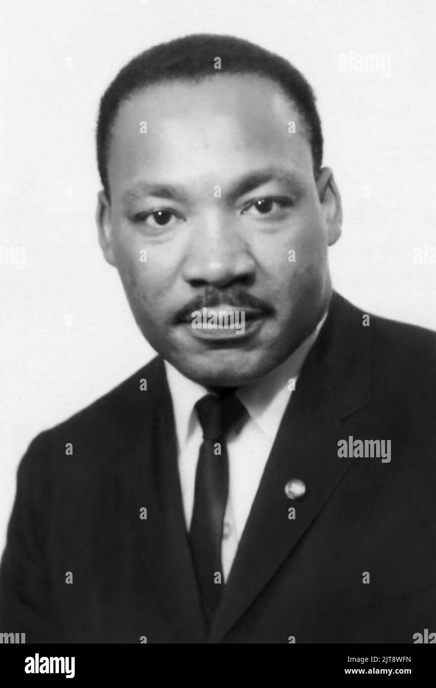 Martin Luther King, Jr. (1929-1968), líder estadounidense de derechos civiles, en un retrato de agosto de 1964. (ESTADOS UNIDOS) Foto de stock