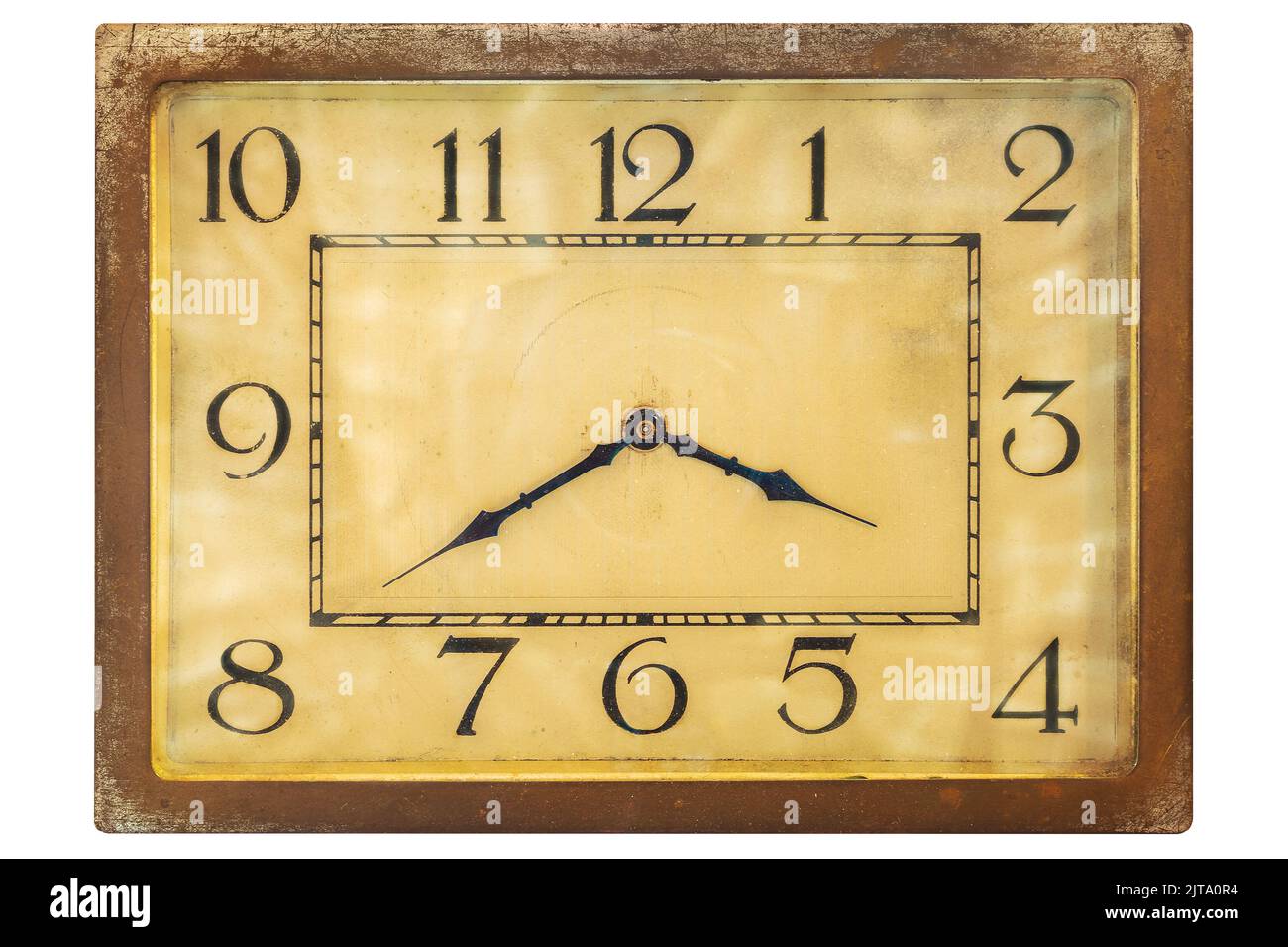 Reloj de estilo Art Deco de principios del siglo XX aislado sobre un fondo blanco Foto de stock