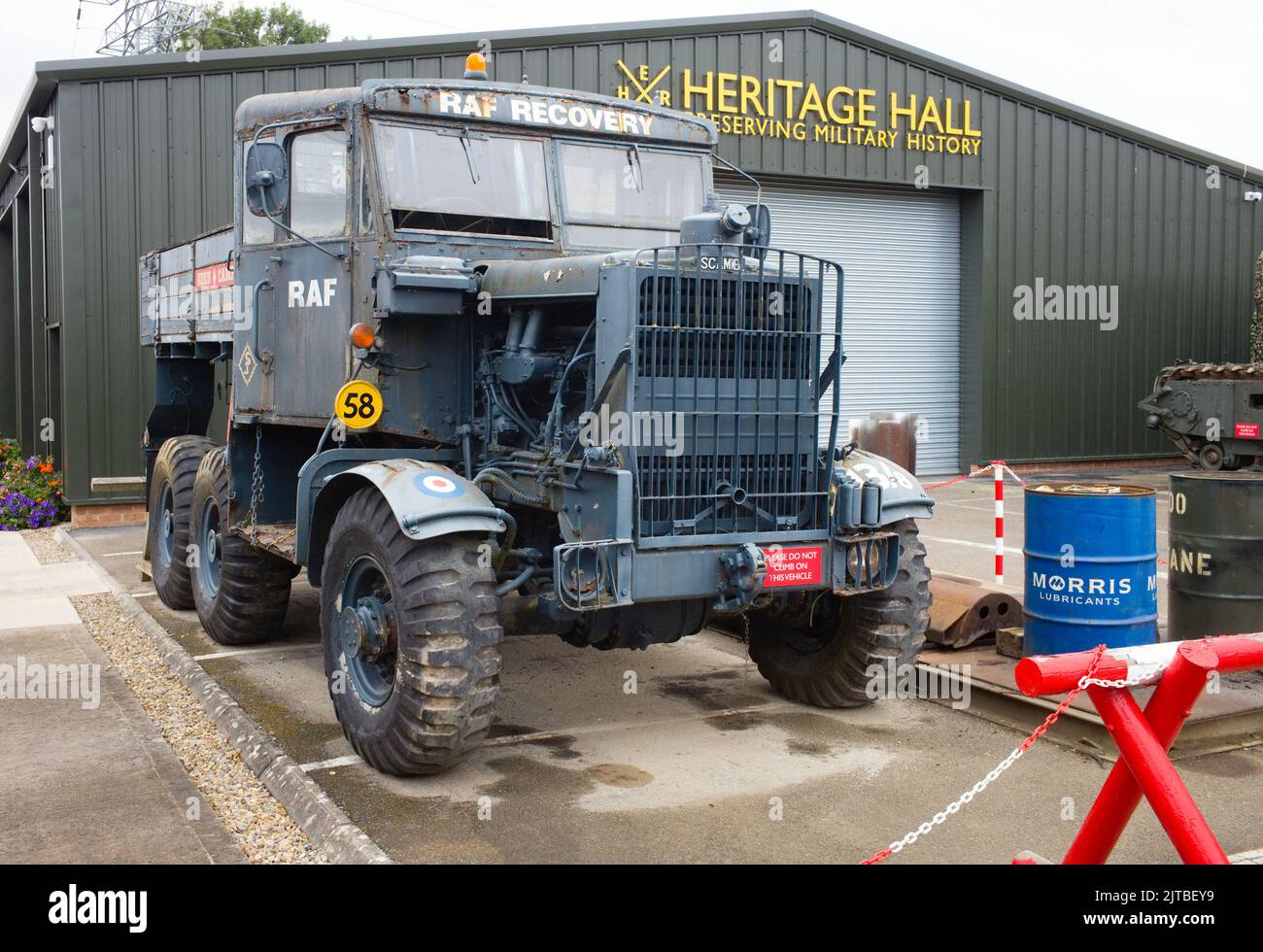 Camión de recuperación de la RAF de Scammel en el museo de tiempo de guerra Eden Camp, Malton, Yorkshire Foto de stock