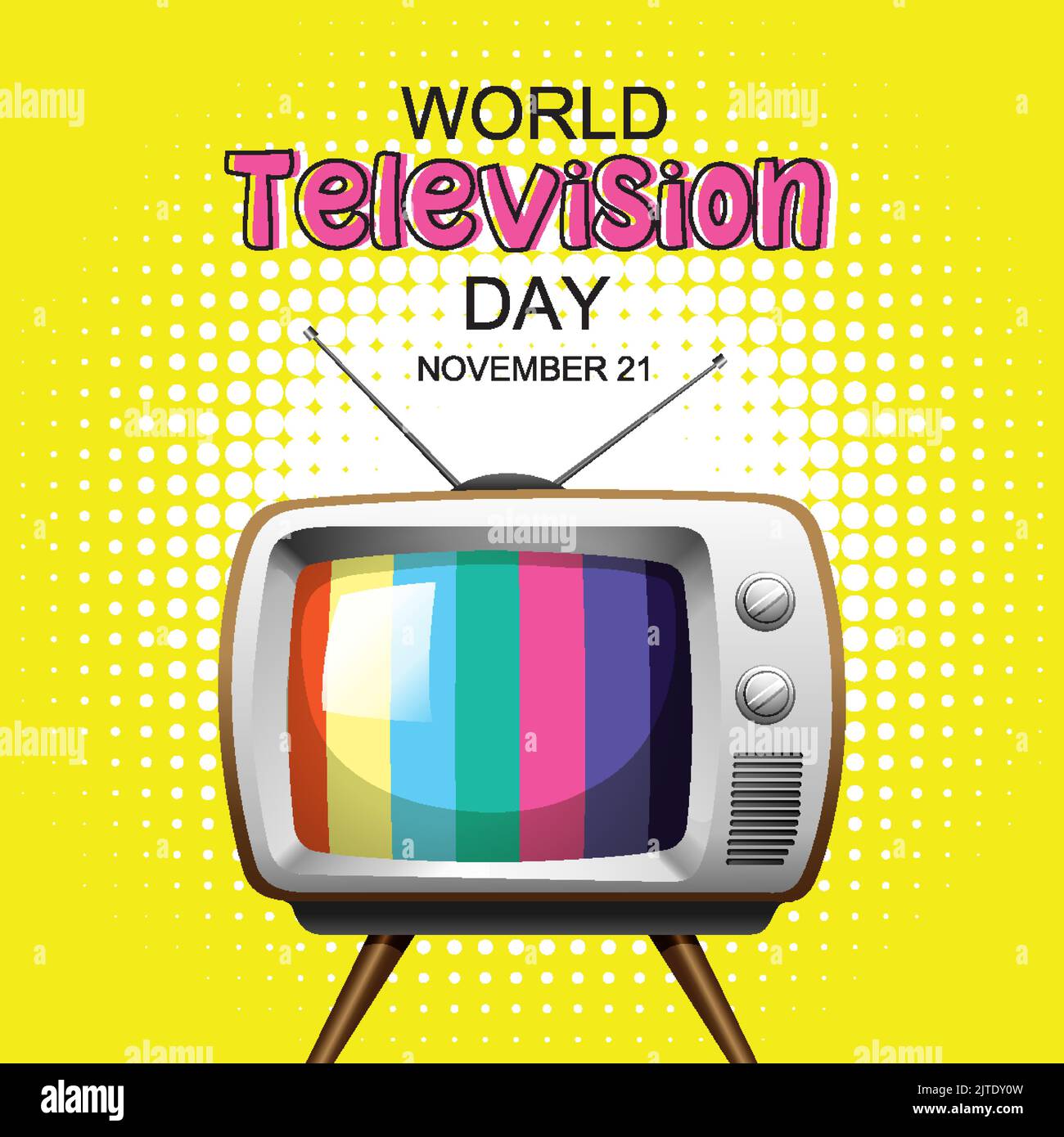 Ilustración del diseño del logotipo del Día Mundial de la Televisión Imagen  Vector de stock - Alamy