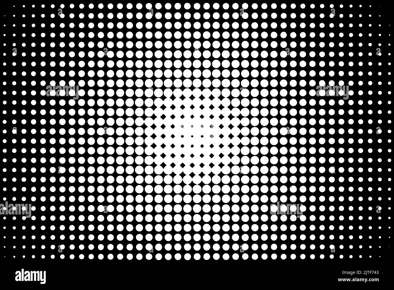 Fondo de patrón de semitonos abstracto. Blanco y negro. Ilustración de vector plano Ilustración del Vector