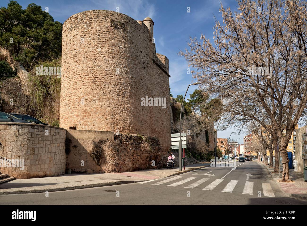 Ronda de les muralles en Denia, Alicante, Comunidad Valenciana, España, Europa Foto de stock