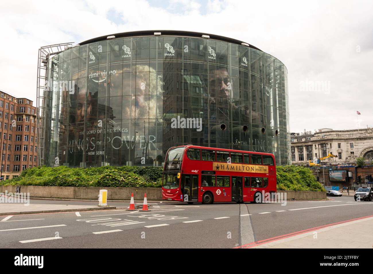 Cine IMAX en el Southbank de Londres, Waterloo, Lambeth, Londres, Inglaterra, REINO UNIDO Foto de stock