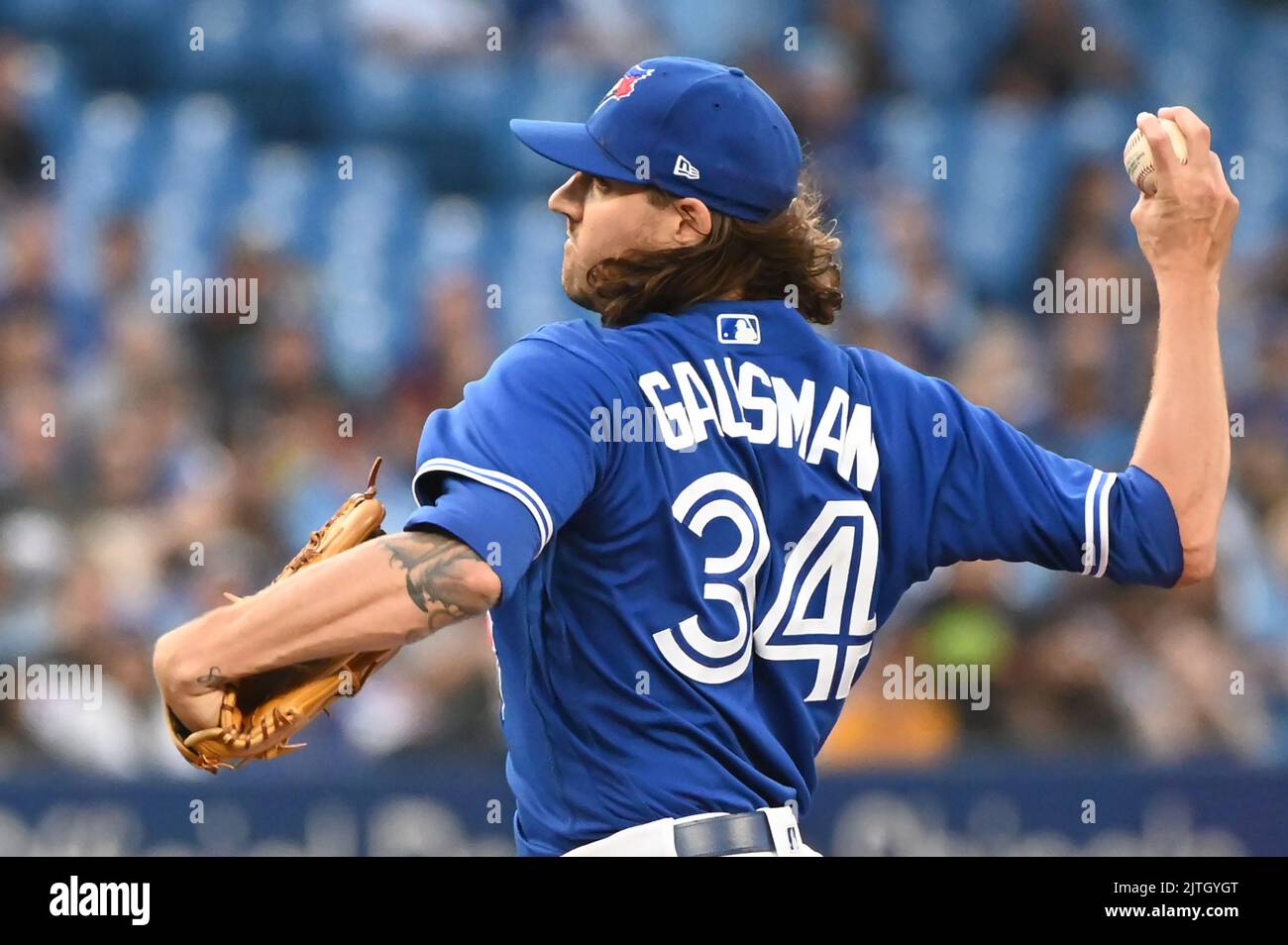 30 de agosto de 2022, Toronto, ON, Canadá El lanzador inicial de los