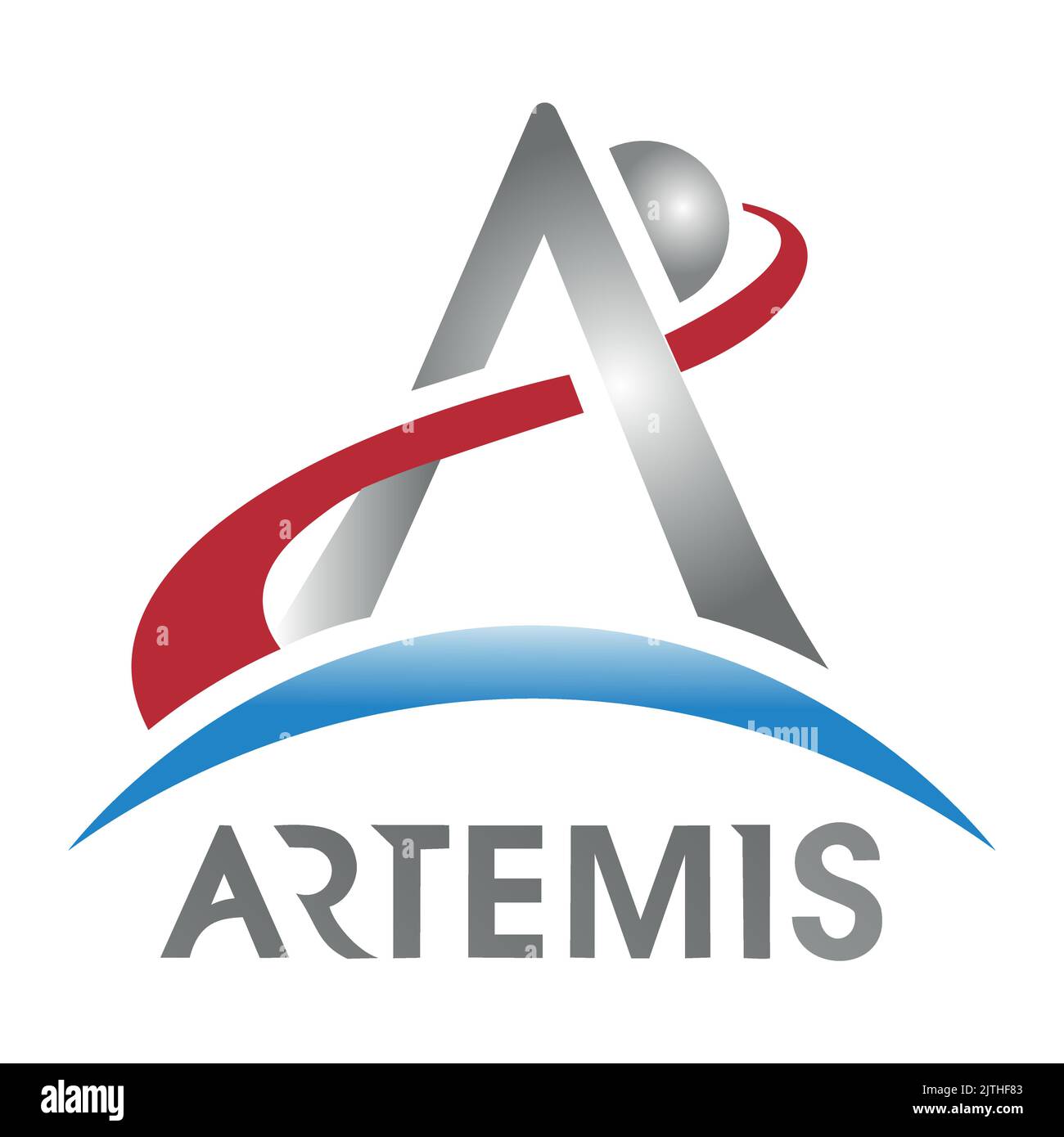 Diseño vectorial del logotipo de Artemis sobre fondo blanco. Ilustración del Vector