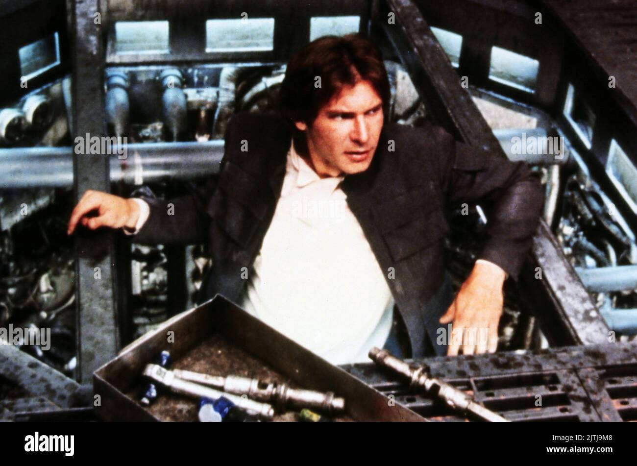 Star Wars, alias Krieg der Sterne, EE.UU. 1977, Región: George Lucas, Darsteller: Harrison Ford Foto de stock