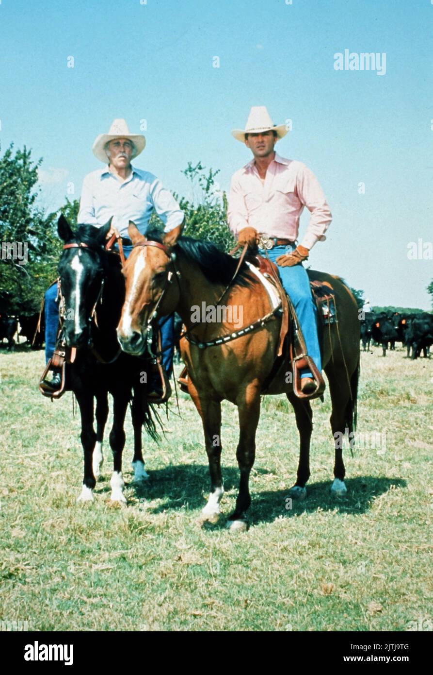 Dallas, Fernsehserie, EE.UU. 1978 - 1991, Darsteller: Howard Keel, Patrick Duffy Foto de stock