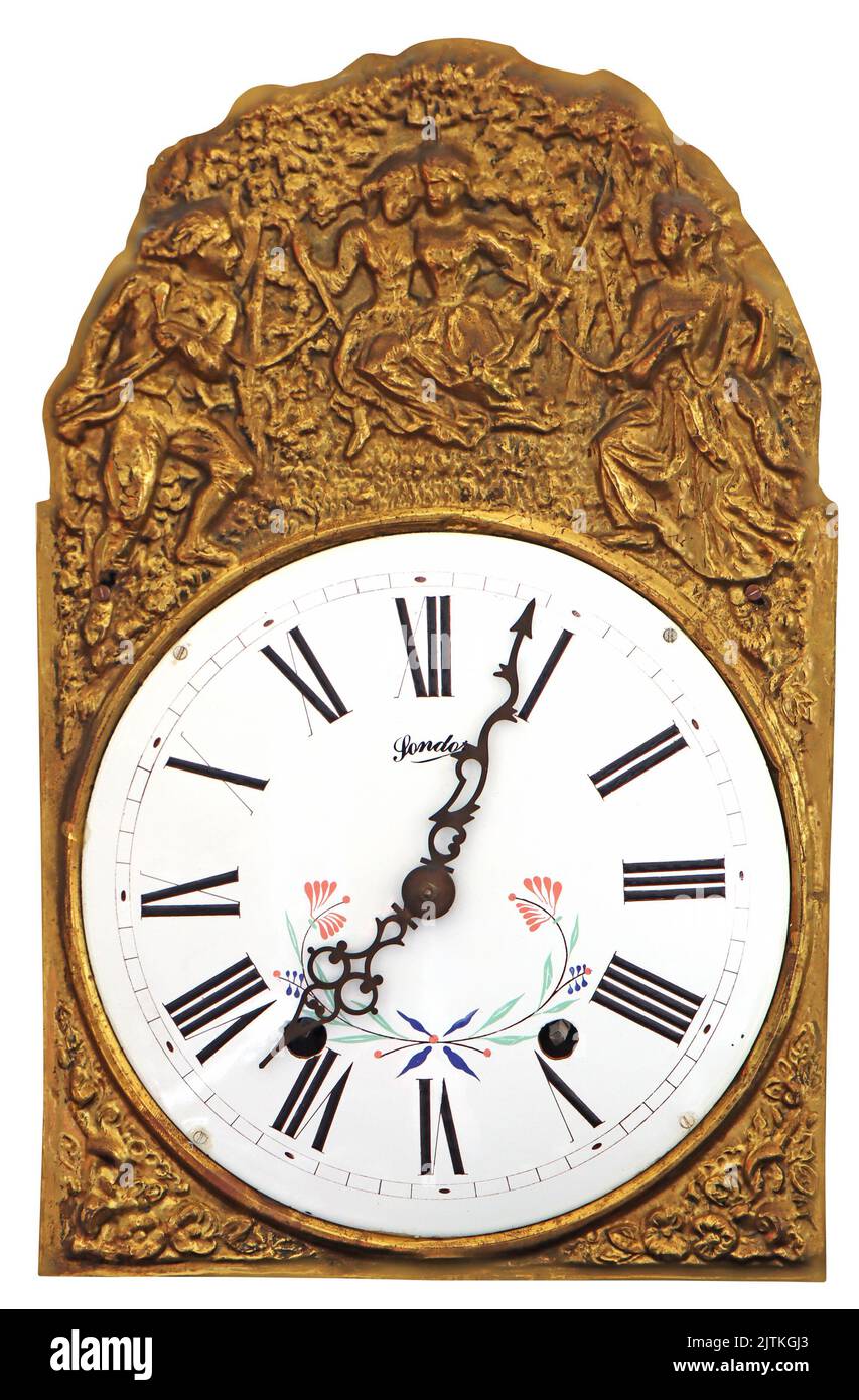 Antiguo reloj de mesa de época como una escultura Foto de stock