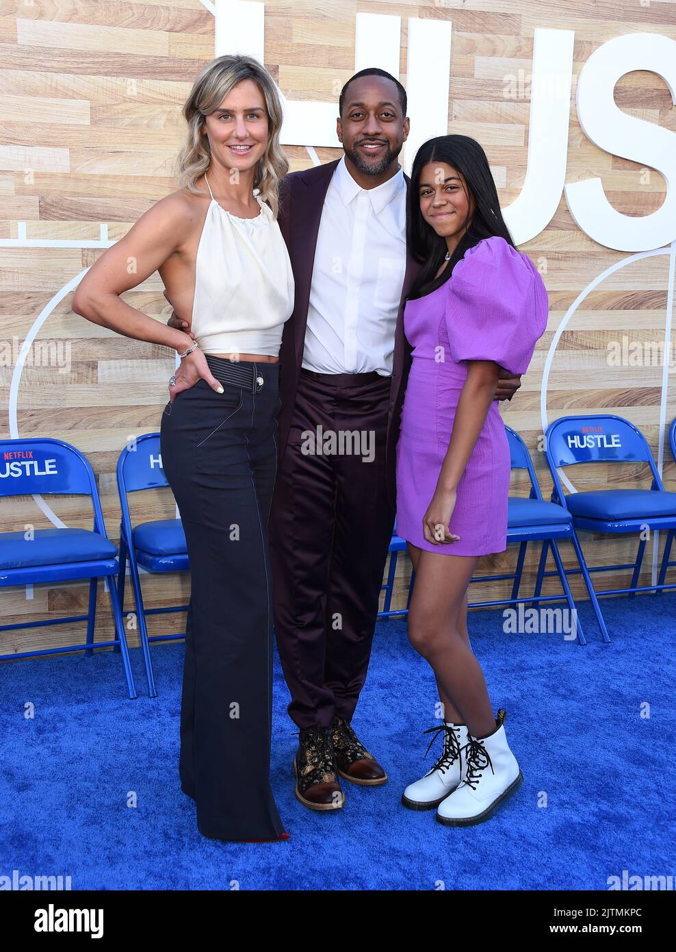 Bridget Hardy, Jaleel White y Samaya White llegan al estreno de Netflix 'Hustle' en Los Ángeles