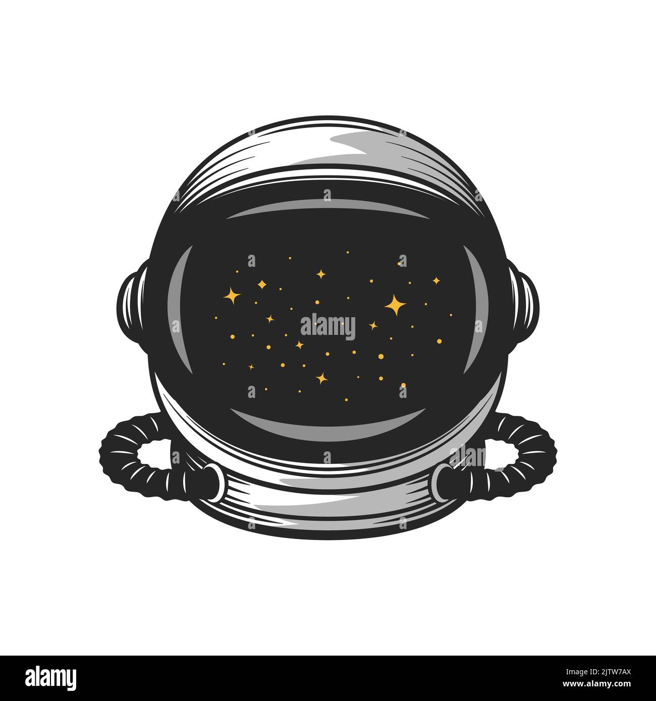 insignia espacial con casco de astronauta Imagen Vector de stock - Alamy
