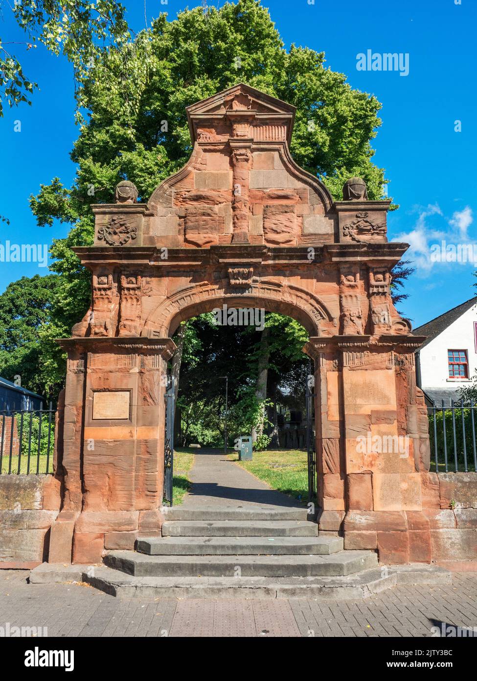 Arco de Venns que conmemora al Rev John Venn en Commercial Road en Hereford Herefordshire, Inglaterra Foto de stock