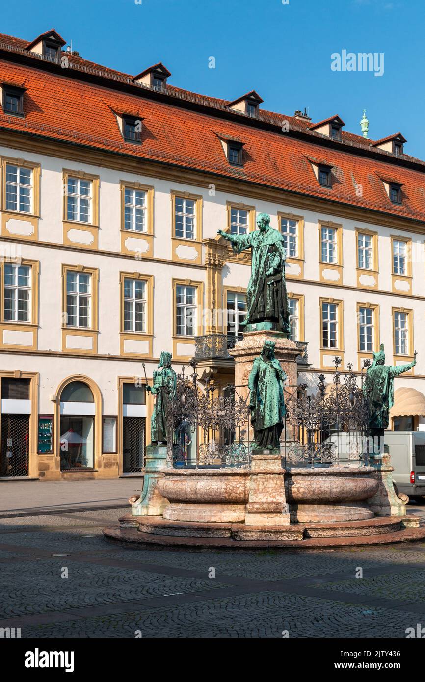 Fuente Maximiliana en Bamberg Foto de stock