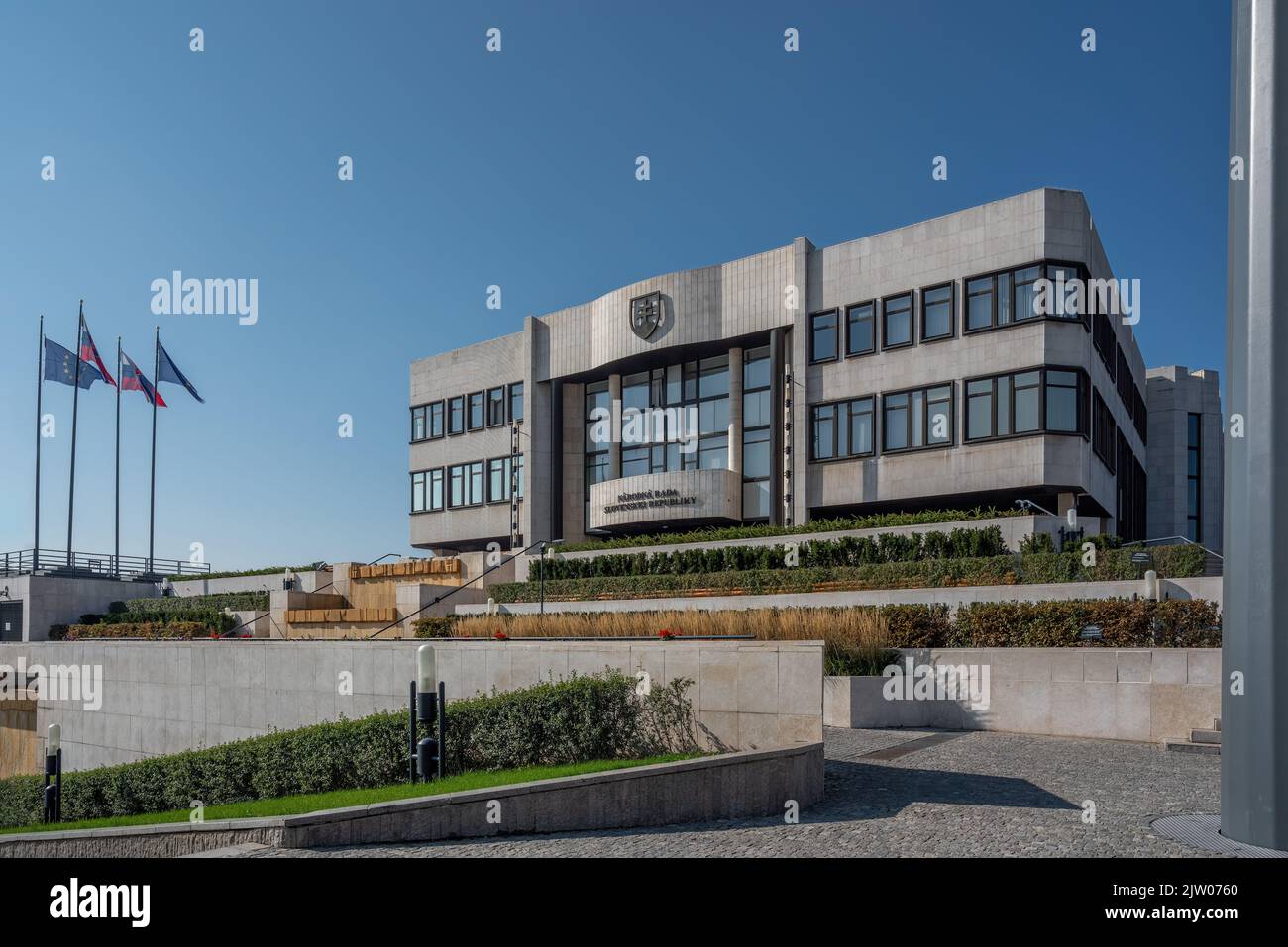 Consejo Nacional de la República Eslovaca - Parlamento de Eslovaquia - Bratislava, Eslovaquia Foto de stock