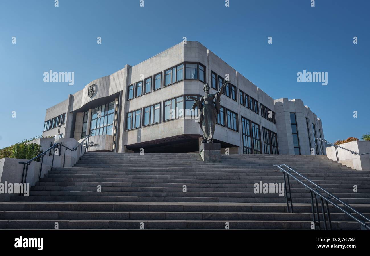 Consejo Nacional de la República Eslovaca - Parlamento de Eslovaquia - Bratislava, Eslovaquia Foto de stock