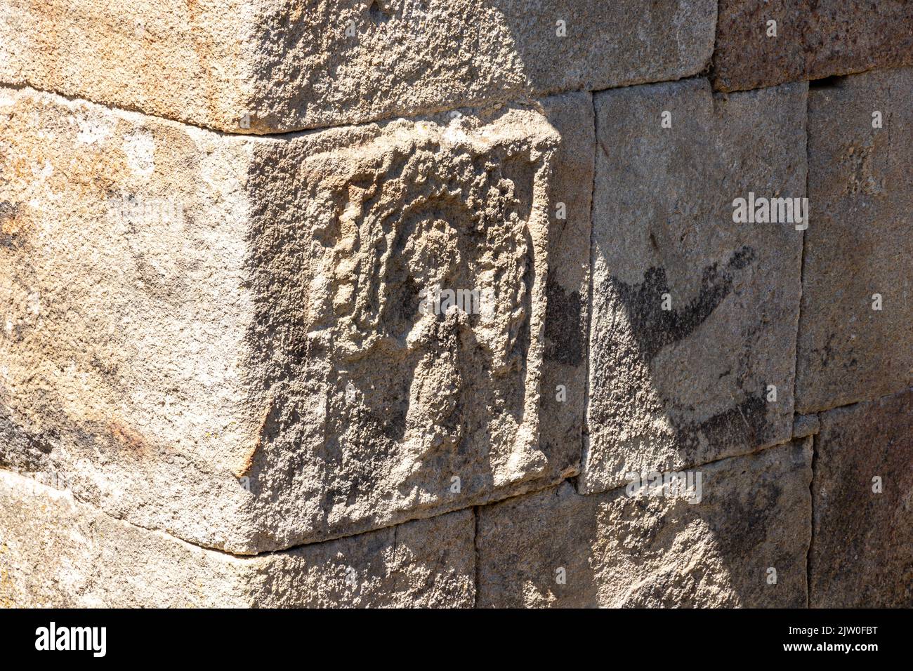 Boveda de Mera, España. El Templo Romano de Santalla o Santa Eulalia, dedicado a la diosa Cibele Foto de stock